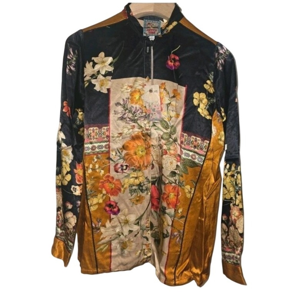 Johnny Was Lucia Bailey Floral Button Up Blouse Top C13421A-9 XS NWT